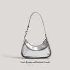 Sleek Metallic Evening Shoulder Bag
