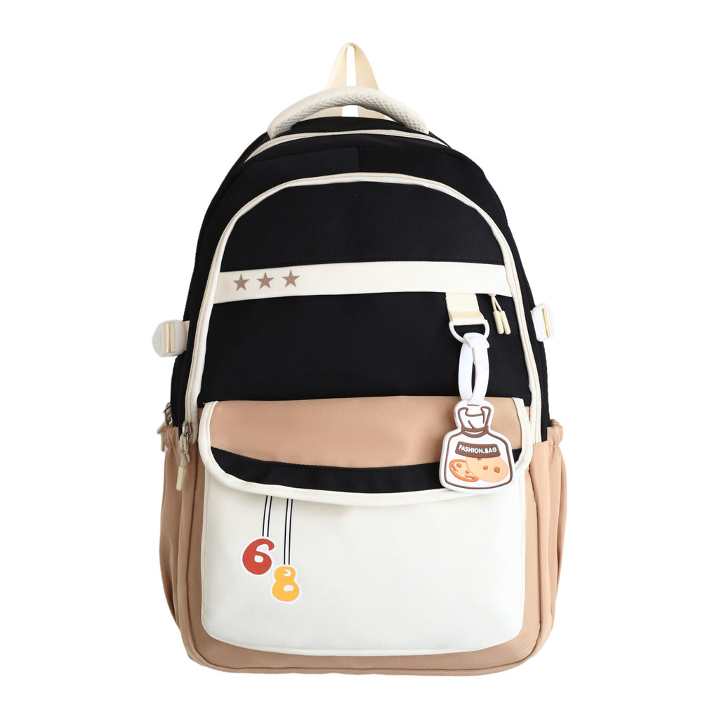 Leisure backpack with practical compartments