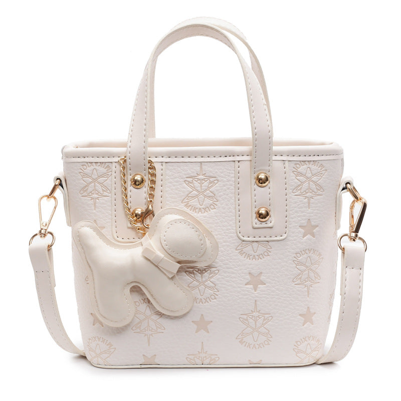 Women's Mini Handbag with Playful Dog Charm-https://detail.1688.com/offer/895769073232.html-Calm Wears-Cream-Size: With pendant-Calm Wears
