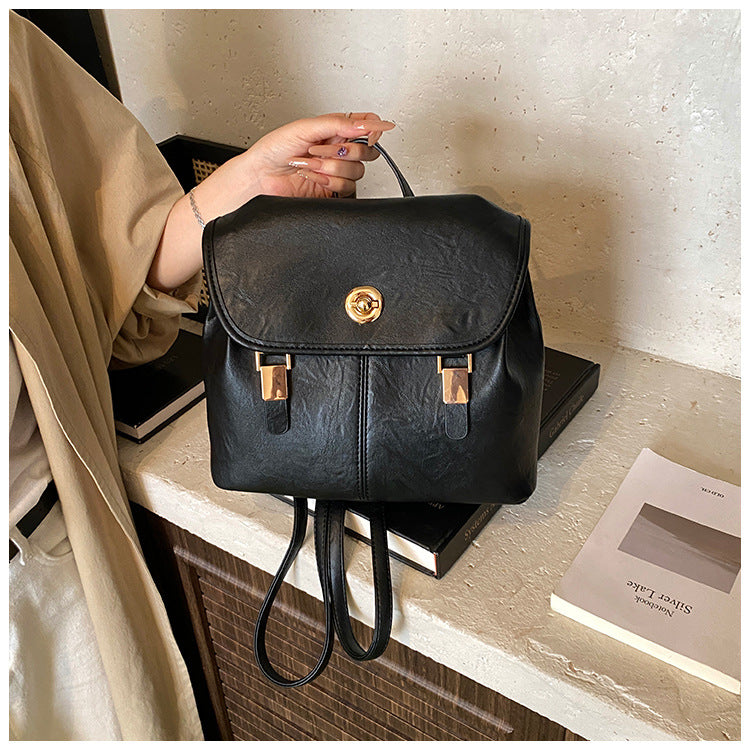 Vintage-Inspired Leather Backpack