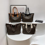 Ladies elegant tote bag with textured design and high-quality leather accents-https://detail.1688.com/offer/1030069148861.html-Calm Wears-Braun-nothing-Calm Wears