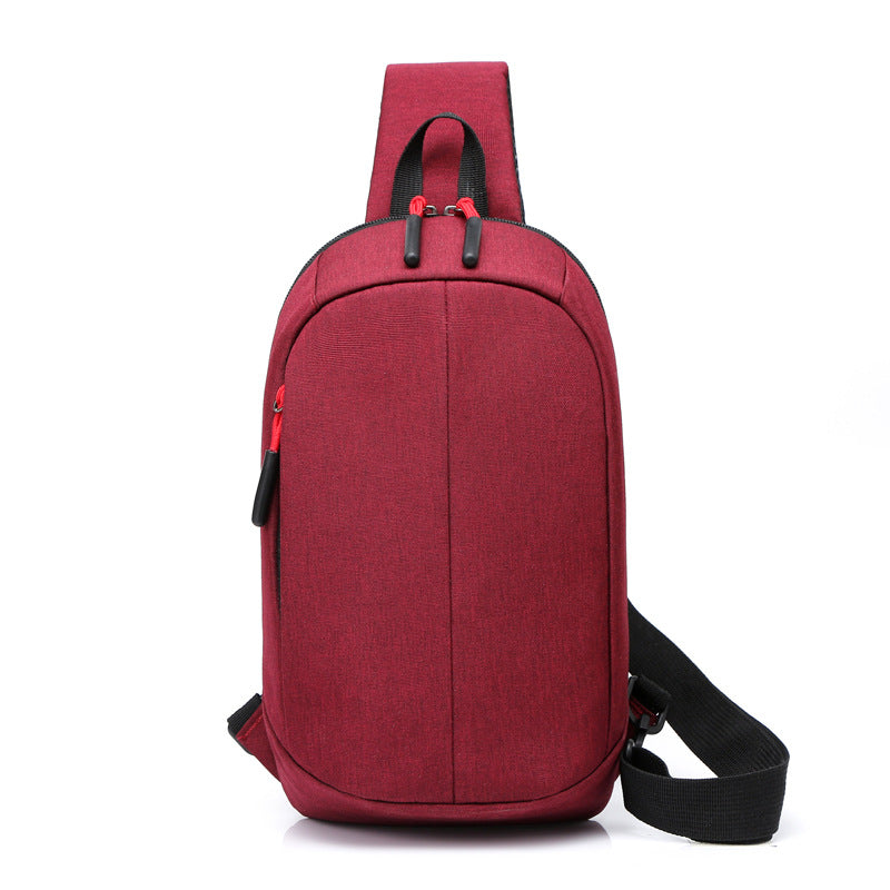 Sling backpack with breathable back and practical compartments