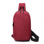 Sling backpack with breathable back and practical compartments