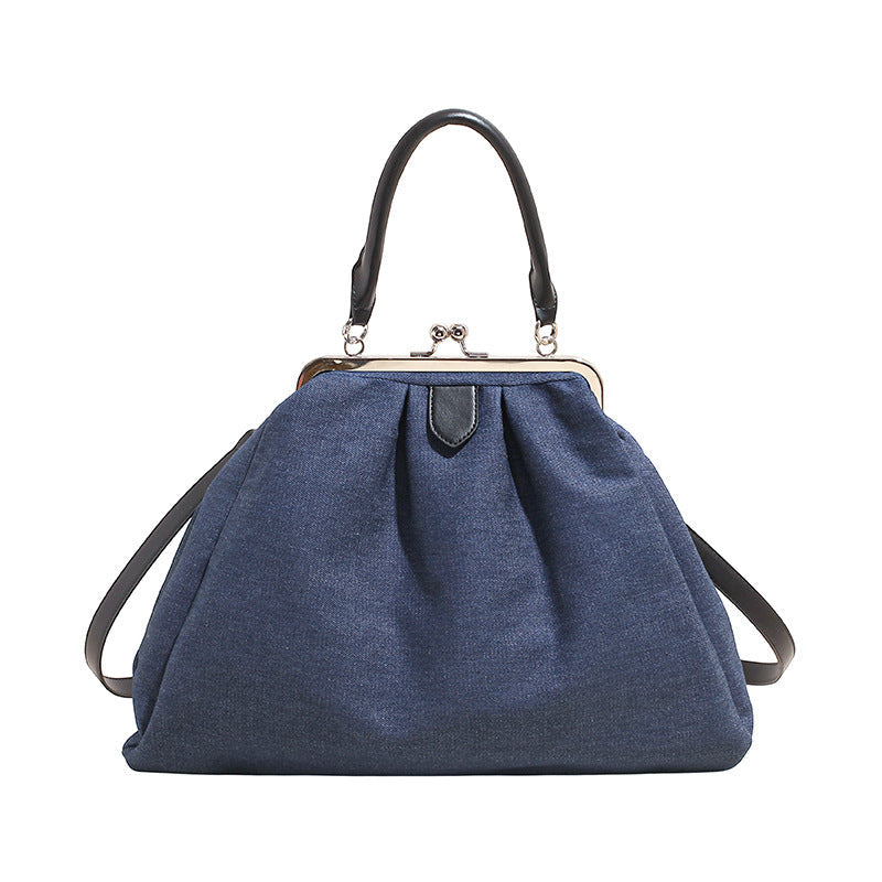 Women's large shoulder bag with elegant pleats and detachable shoulder strap-https://detail.1688.com/offer/1009959689200.html-Calm Wears-Blue-nothing-Calm Wears