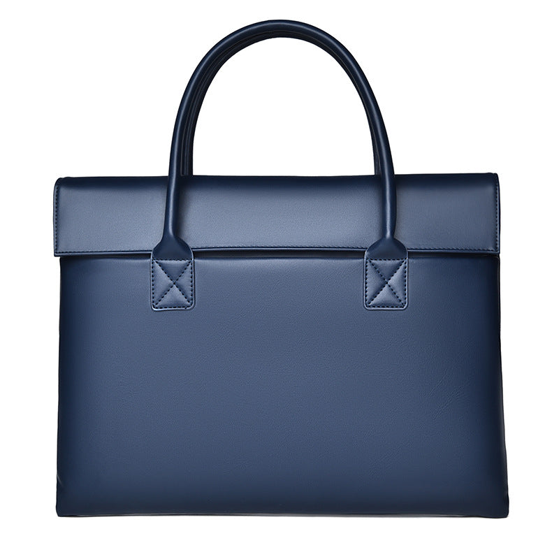 Elegant Structured Leather Office Tote Bag