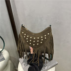Bohemian Fringe Detail Crossbody Bag