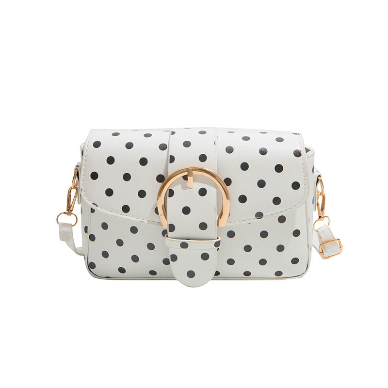 Stylish Polka Dot Crossbody Handbag