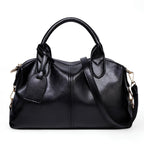Textured Leather Shoulder Handbag-dione couture20260420-Calm Wears-Black-Calm Wears