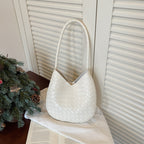 Woven Leather Hobo Bag