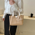 Structured Faux Leather Handbag