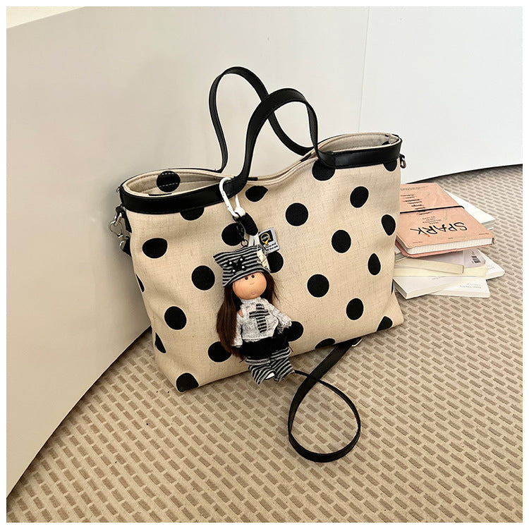 Polka Dot Drawstring Shoulder Bag Calm Wears