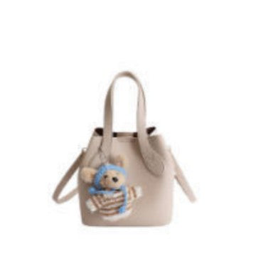 Women's mini shoulder bag with removable cosmetic pouch