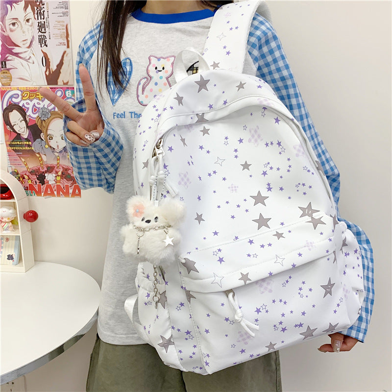 Girls' Star Patterned Backpack