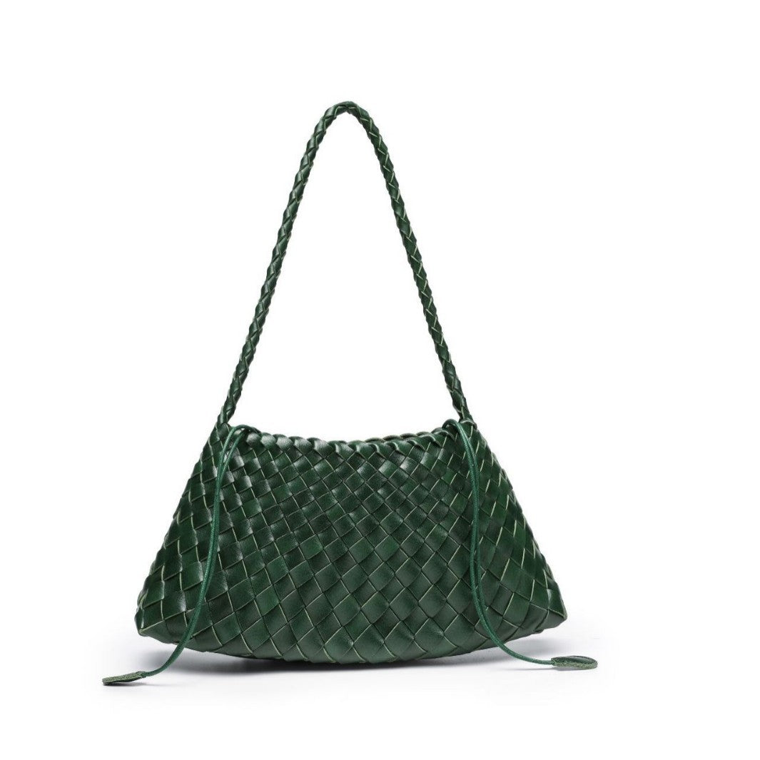 Textured Woven Shoulder Bag