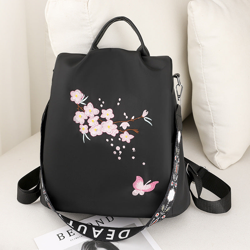 Embroidered Floral Backpack