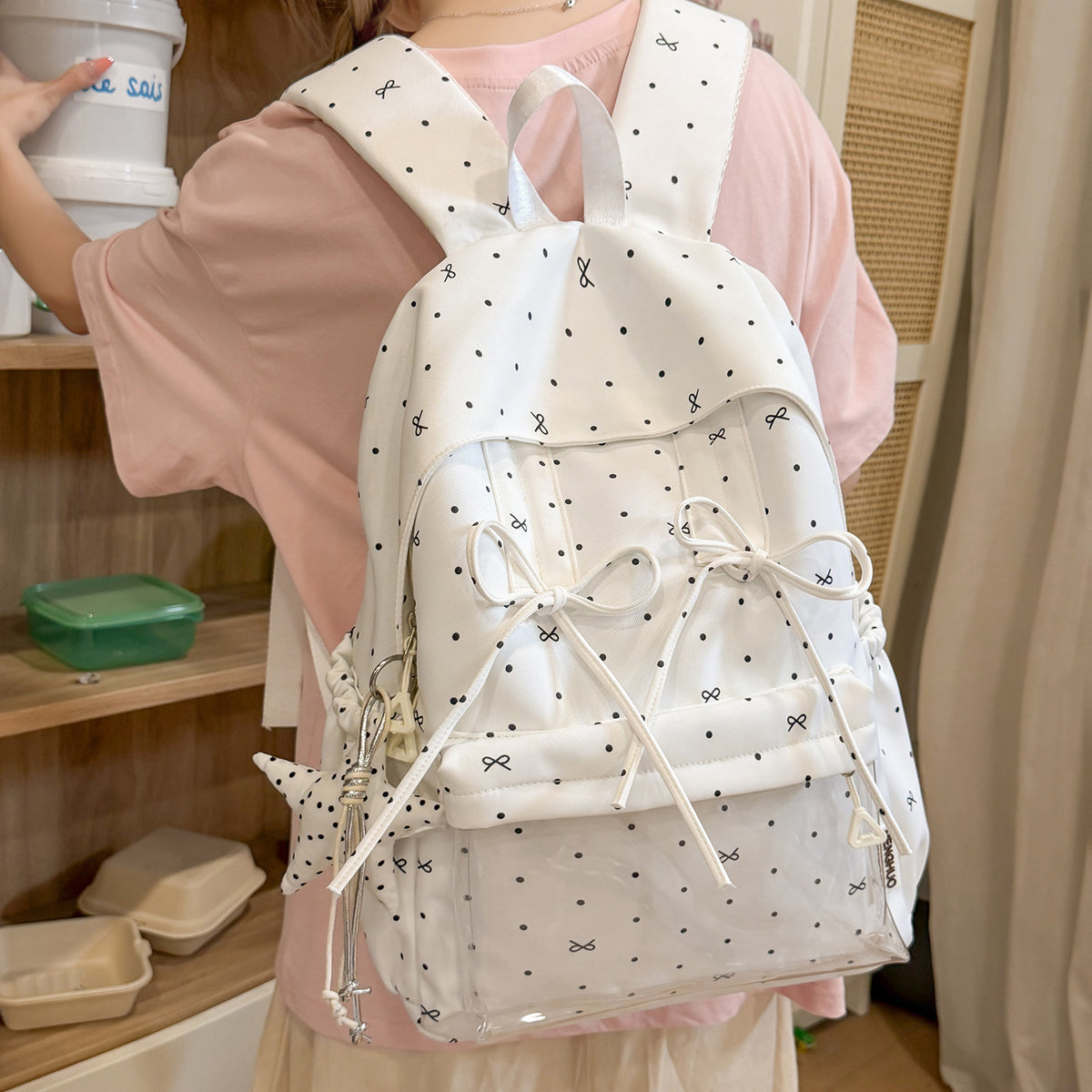 Stylish Polka Dot Pattern Backpack