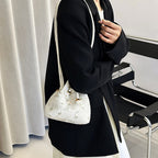 Embroidered Drawstring Bucket Bag