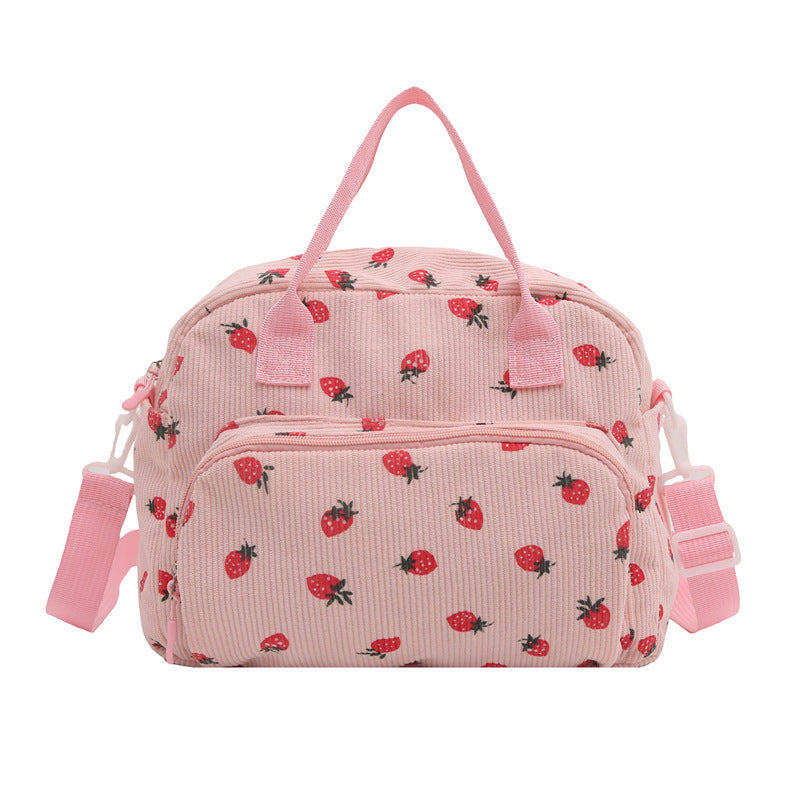 WoPlayful Strawberry Print Crossbody Bag