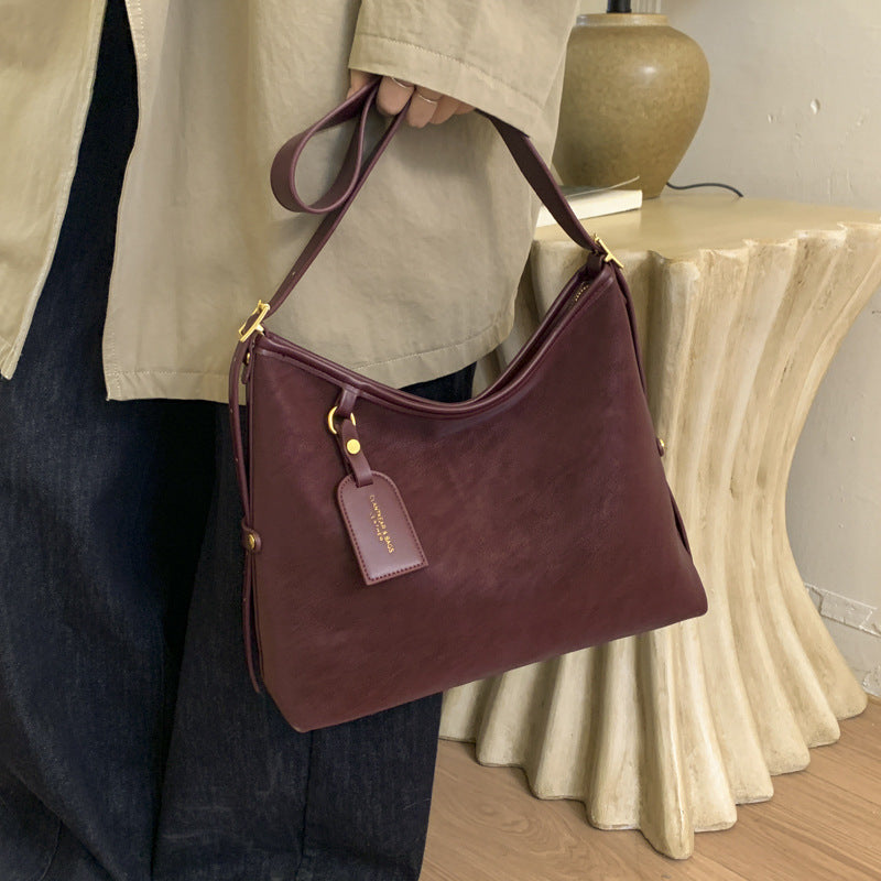 Ladies elegant shoulder bag with soft leather-https://detail.1688.com/offer/1000391974803.html-Calm Wears-Rot-nothing-Calm Wears