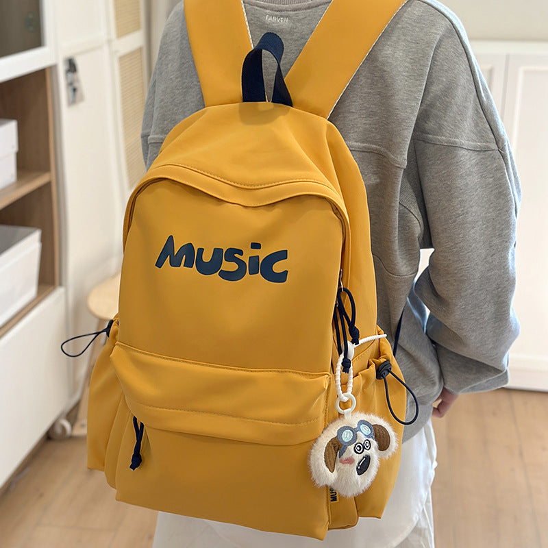 Casual Music-Themed Backpack