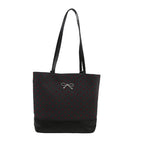 Heart-Embellished Canvas Tote Bag