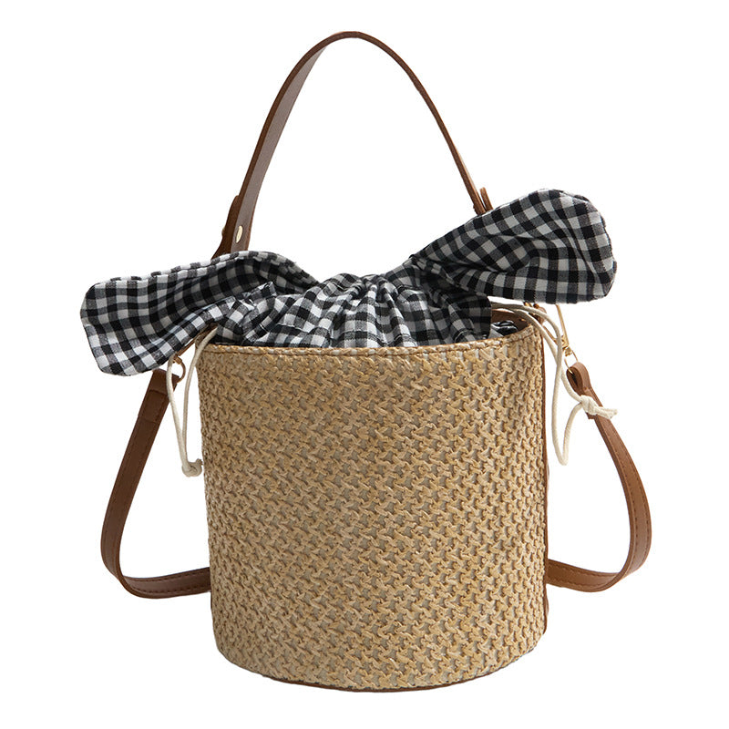 Woven Beach Bucket Bag