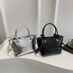 Women elegant mini handbag with structured design and removable shoulder strap