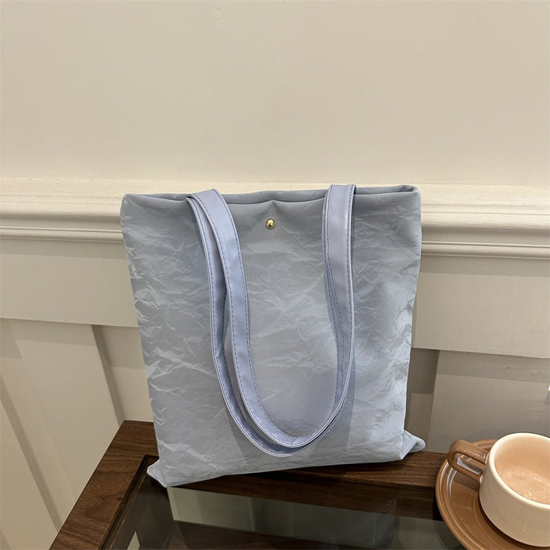 Women's tote bag made of high-quality synthetic leather with a textured surface-https://detail.1688.com/offer/812305361078.html-Calm Wears-Blue-nothing-Calm Wears