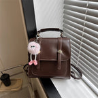 Textured Vegan Leather Satchel