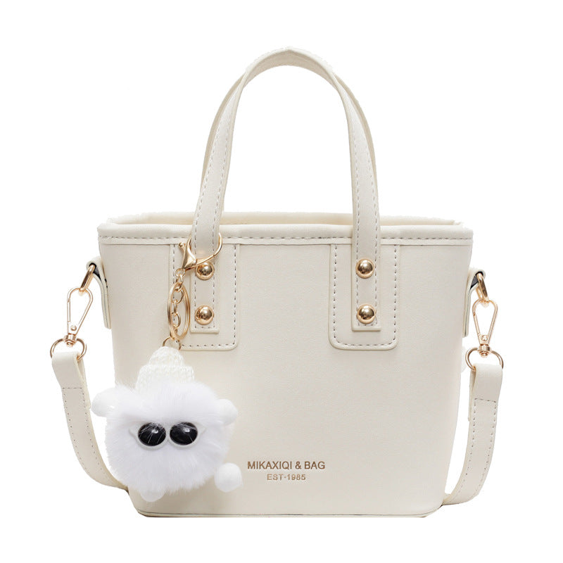 Women’s mini bag with detachable plush pendant-https://detail.1688.com/offer/859216339056.html-Calm Wears-Ecru-Size: no pendants-Calm Wears