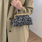 WoElegant Leopard Print Evening Handbag