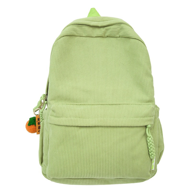 Textured Corduroy Laptop Backpack