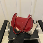 Chic Patent Leather Shoulder Bag