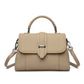 Elegant Leather Top Handle Handbag