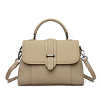 Elegant Leather Top Handle Handbag