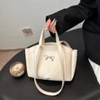 Elegant Bow Accent Handheld Tote Bag