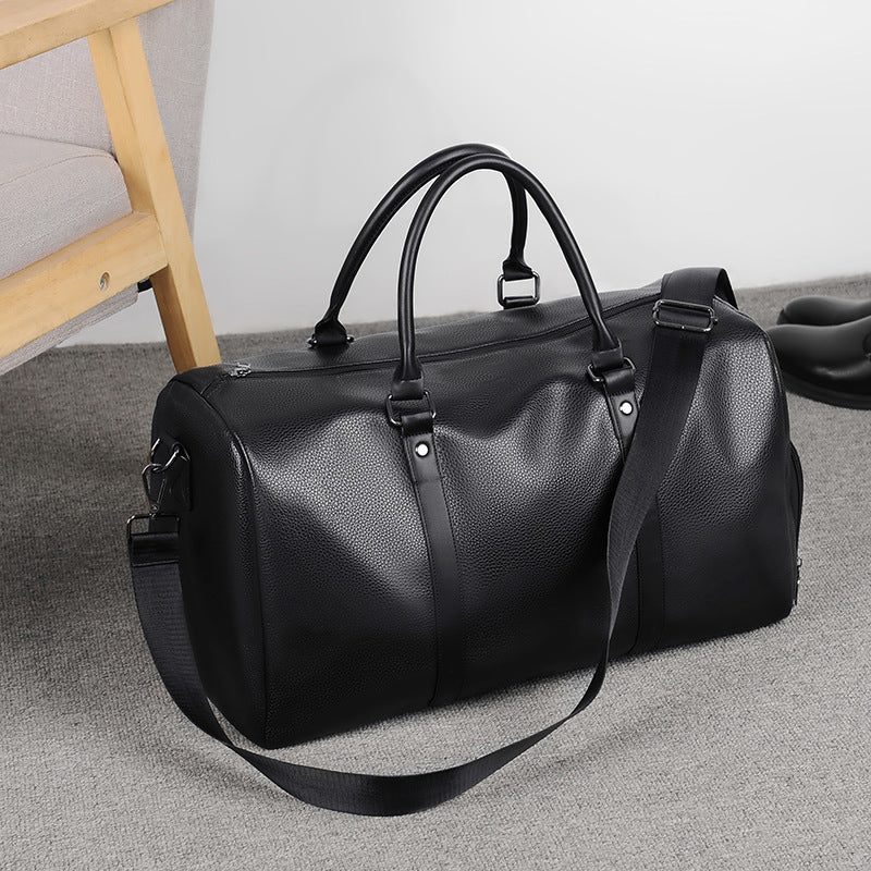 Elegant Leather Weekender Bag