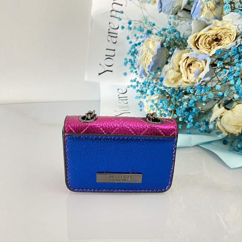 Women's mini glove bag with braided chain strap