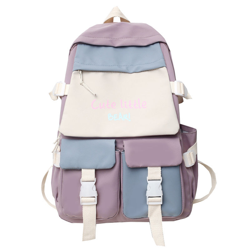 Leisure backpack with practical storage pockets