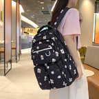 Plush backpack with playful animal motif