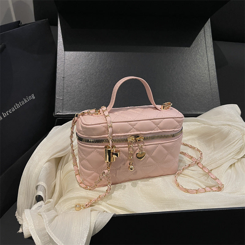 Women’s elegant quilted mini handbag with detachable shoulder strap-https://detail.1688.com/offer/1049437421820.html-Calm Wears-Rosa-nothing-Calm Wears