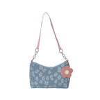 Stylish Hobo Handbag with Floral Charm