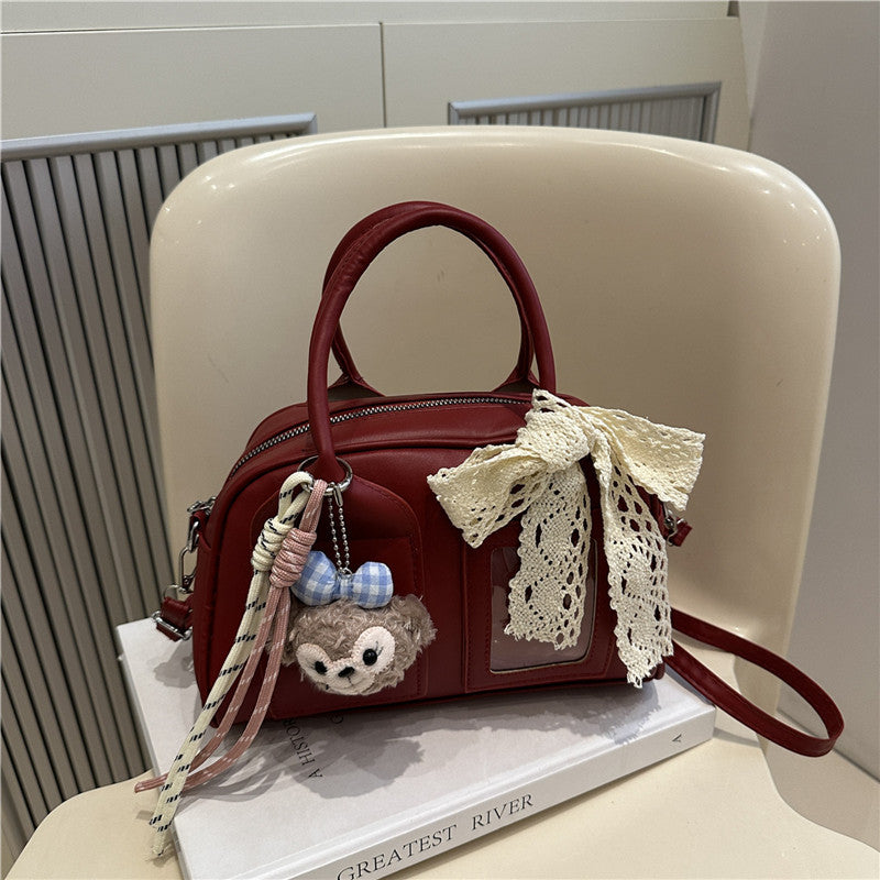 Ladies Mini Handbag with playful animal motif and charming charm-https://detail.1688.com/offer/936973025269.html-Calm Wears-Rot-Size: With pendant-Calm Wears