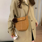 Ladies fashionable crossbody bag with fluffy pendant-https://detail.1688.com/offer/992380376855.html-Calm Wears-Braun-nothing-Calm Wears
