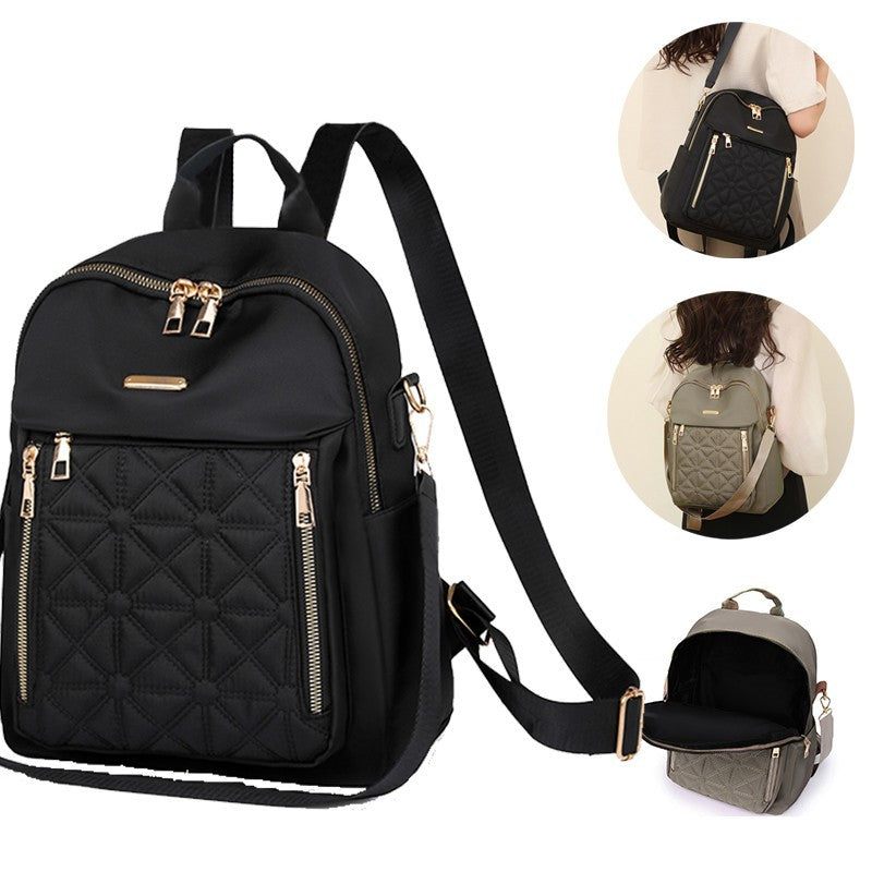 Stylish Quilted Nylon Backpack Calm Wears