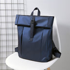 Elegant backpack with practical roll-top closure