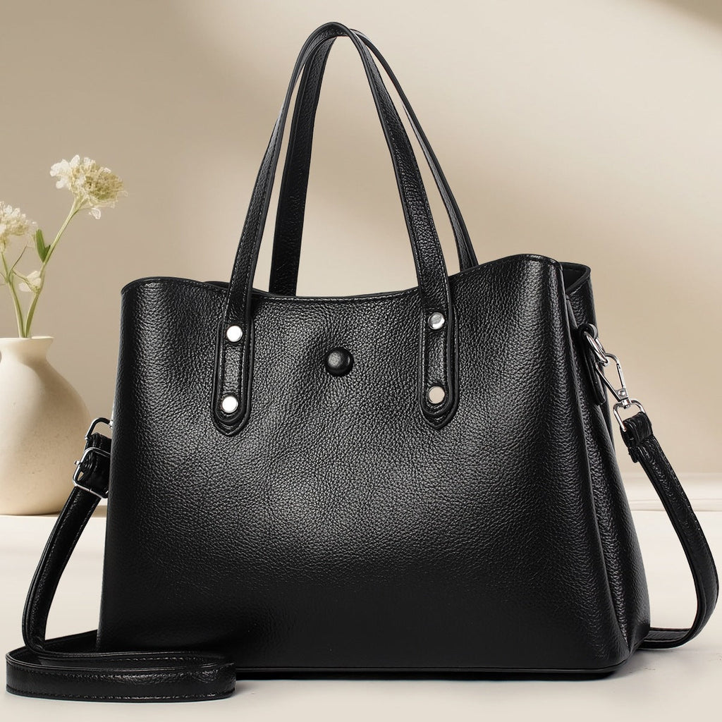 Ladies structured tote bag-https://detail.1688.com/offer/943709788101.html-Calm Wears-Black-30-Calm Wears