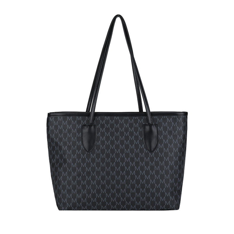 Women's tote bag made of high-quality, durable material with elegant monogram-https://detail.1688.com/offer/933106743568.html-Calm Wears-Black-nothing-Calm Wears