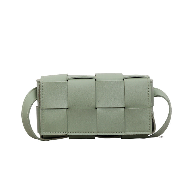Woven Leather Crossbody Purse