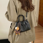 Women Designer Bucket Bag with playful animal charm-https://detail.1688.com/offer/1008333918449.html-Calm Wears-White-nothing-Calm Wears